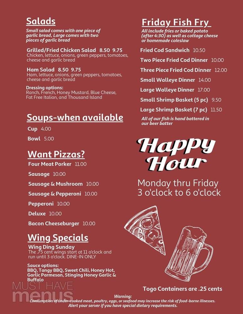 The Fox Bar & Grille Menu image 2