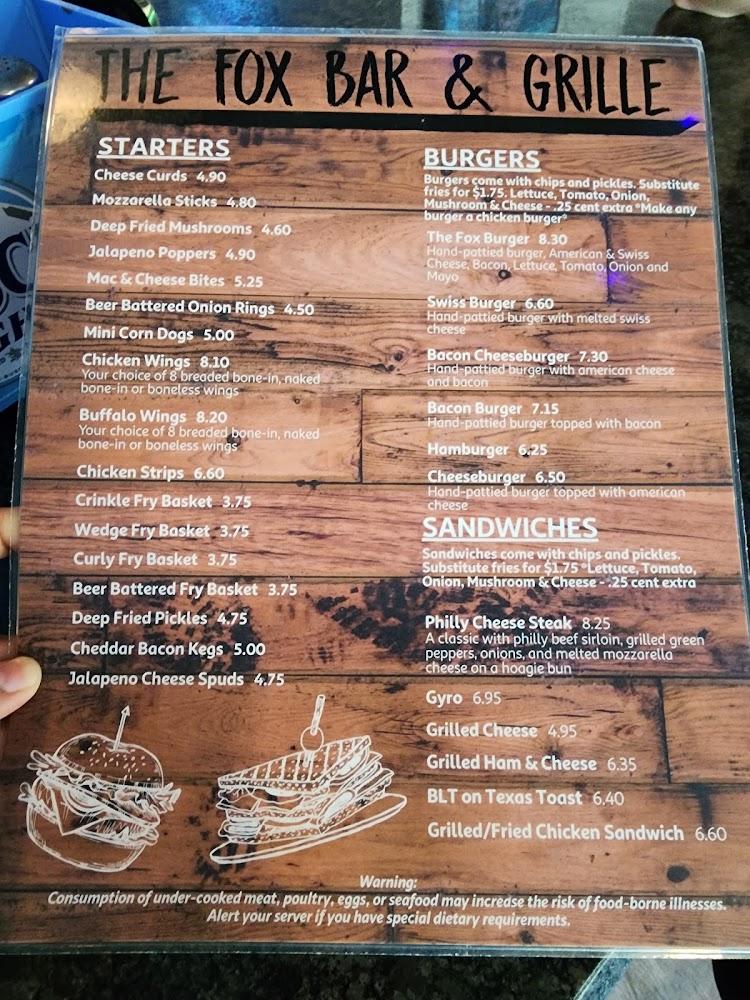The Fox Bar & Grille Menu image 3